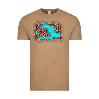 Vintage Coffee easter Leopard turquoise background Vintage Tee - JahusDesignShop