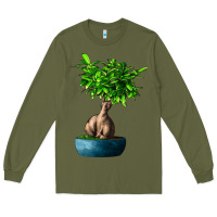 Army Green Ficus Ginsenge Long Sleeve Tee - LillyAllenDesigns
