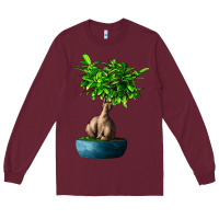 Burgundy Ficus Ginsenge Long Sleeve Tee - LillyAllenDesigns