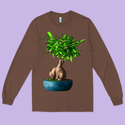 Ficus Ginsenge Long Sleeve Tee Designed By Lillyallendesigns