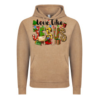 Vintage Coffee Christmas love like jesus Vintage Hoodie - FaDigitalArtStudio
