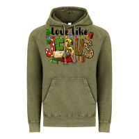 Vintage Olive Christmas love like jesus Vintage Hoodie - FaDigitalArtStudio