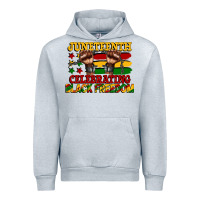 Heather Grey juneteenth celebrating black freedom Urban Hoodie - CowGirlArtShop