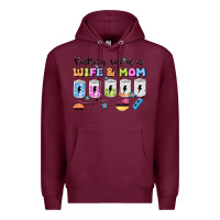 Burgundy battery life of a wife & mom Premium Hoodie - JahusDesignShop