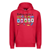 Cardinal battery life of a wife & mom Premium Hoodie - JahusDesignShop