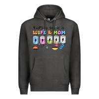 Charcoal Heather battery life of a wife & mom Premium Hoodie - JahusDesignShop