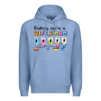 Colony Blue battery life of a wife & mom Premium Hoodie - JahusDesignShop