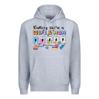 Heather Grey battery life of a wife & mom Premium Hoodie - JahusDesignShop