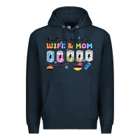Navy battery life of a wife & mom Premium Hoodie - JahusDesignShop