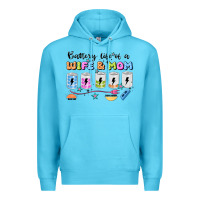 Ocean Blue battery life of a wife & mom Premium Hoodie - JahusDesignShop