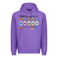 Purple battery life of a wife & mom Premium Hoodie - JahusDesignShop