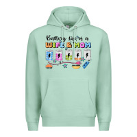 Seafoam battery life of a wife & mom Premium Hoodie - JahusDesignShop