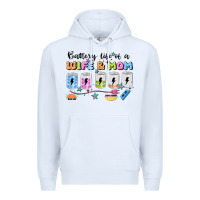 White battery life of a wife & mom Premium Hoodie - JahusDesignShop