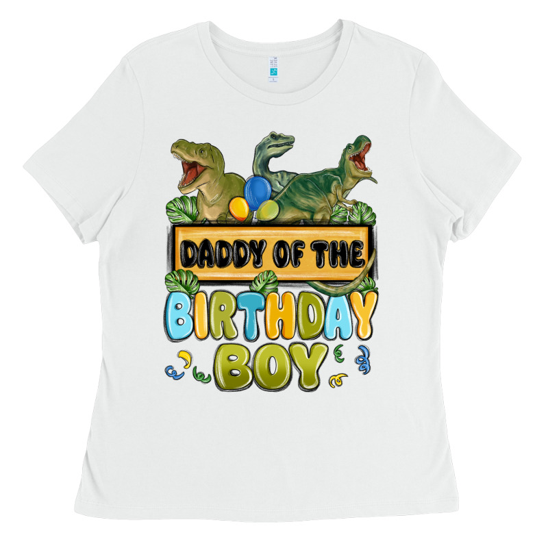 Daddy Of The Birthday Boy Ladies Tee by MaliasSmallBusiness | Teevron