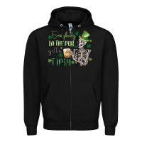 Black everybody in the pub gettin' tipsy Zipper Hoodie - MaliasSmallBusiness