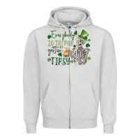 Dove Grey everybody in the pub gettin' tipsy Zipper Hoodie - MaliasSmallBusiness