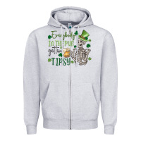 Heather Grey everybody in the pub gettin' tipsy Zipper Hoodie - MaliasSmallBusiness