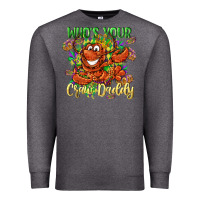 Charcoal Heather Who's your craw daddy Mardi Gras Premium Sweatshirt - LillyAllenDesigns