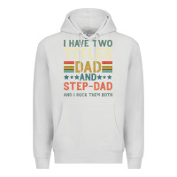Dove Grey I Have Two Tıtles Dad And Step Dad And I Rock Them Premium Hoodie - Bettercallsaul