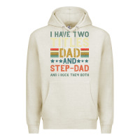 Oatmeal Heather I Have Two Tıtles Dad And Step Dad And I Rock Them Premium Hoodie - Bettercallsaul