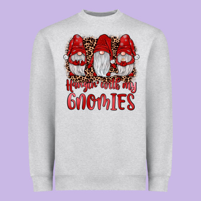 Hangin' With My Gnomies Heavyweight Sweatshirt Designed By Jahusdesignshop