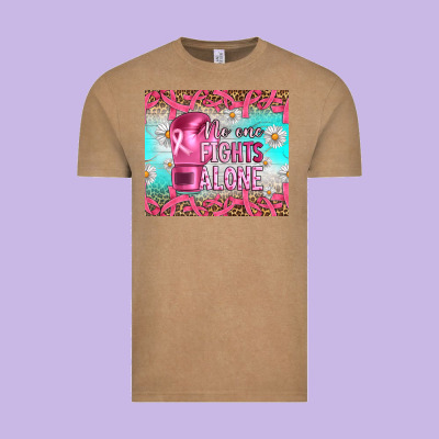 Breast Cancer  No One Fıghts Alone Tumbler Vintage Tee Designed By Artiststas