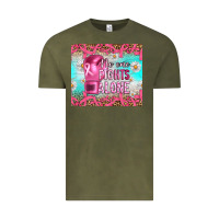 Vintage Olive Breast cancer  no one fıghts alone tumbler Vintage Tee - Artiststas