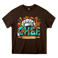 Chocolate Brown chef Heavy Core Tee - texasbilliewilder