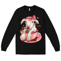 Black valentines day lamb Long Sleeve Tee - Jasminsmagicworld
