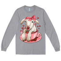 Heather Grey valentines day lamb Long Sleeve Tee - Jasminsmagicworld