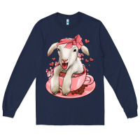 Navy valentines day lamb Long Sleeve Tee - Jasminsmagicworld