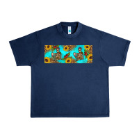 Navy skeleton coffee and coffee plants 11 oz Urban Heavy Tee - Artiststas