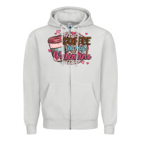 Dove Grey coffee is my valentine Zipper Hoodie - MaliasSmallBusiness