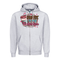 Heather Grey coffee is my valentine Zipper Hoodie - MaliasSmallBusiness
