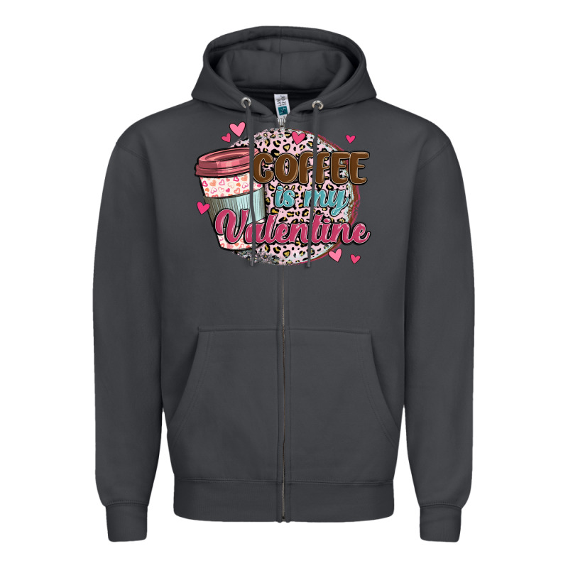 Coffee Is My Valentine Zipper Hoodie by MaliasSmallBusiness | Teevron