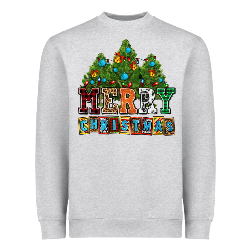 Merry Christmas With Christmas Trees Heavyweight Sweatshirt by AdoDesignShop | Teevron