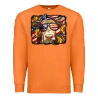 Carrot Western 4th Of July Cow Background Premium Sweatshirt - LillyAllenDesigns