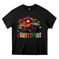 Black merry christmas truck Heavy Core Tee - Zillion Design Studio