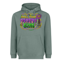 Sage small town mardi gras Heavyweight Hoodie - LillyAllenDesigns