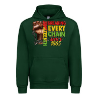 Forest Green juneteenth breaking every chain since 1865 Urban Hoodie - CowGirlArtShop