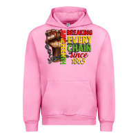 Fuchsia Pink juneteenth breaking every chain since 1865 Urban Hoodie - CowGirlArtShop
