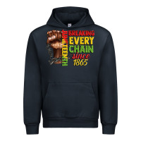Navy juneteenth breaking every chain since 1865 Urban Hoodie - CowGirlArtShop