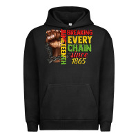 Pigment Black juneteenth breaking every chain since 1865 Urban Hoodie - CowGirlArtShop