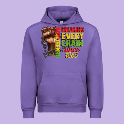 Juneteenth Breaking Every Chain Since 1865 Urban Hoodie Designed By Cowgirlartshop