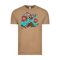 Vintage Coffee race sunflower patches Vintage Tee - AdoDesignShop