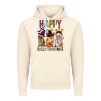 Vintage Artic Happy hallothankmas dog Vintage Hoodie - FaDigitalArtStudio