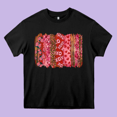 Heavy Core Tee Valentine's Day Brushstrokes with Roses