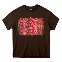 Chocolate Brown Valentine's Day Brushstrokes with Roses Heavy Core Tee - RanaPortraitStore