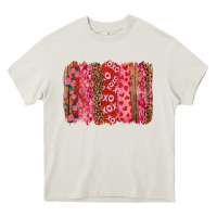 Cream Valentine's Day Brushstrokes with Roses Heavy Core Tee - RanaPortraitStore