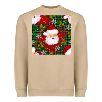 Mushroom Christmas Santa Claus Seamless Pattern Heavyweight Sweatshirt - BundleAndBundleShop